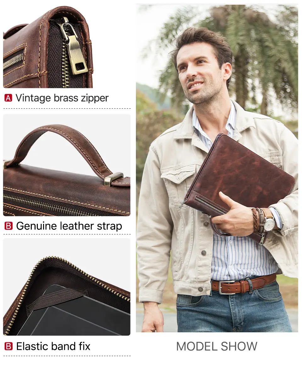 Leather Portable Multi-function Flat Cover