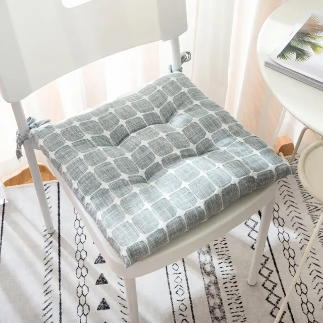Home Fashion Simple Plaid Linen Cushion Blue - Shop at LoveMi