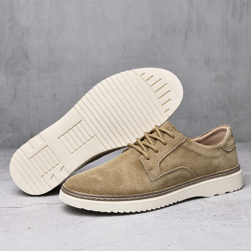 Pigskin Retro Lace Up Korean Version Men's Breathable All Match