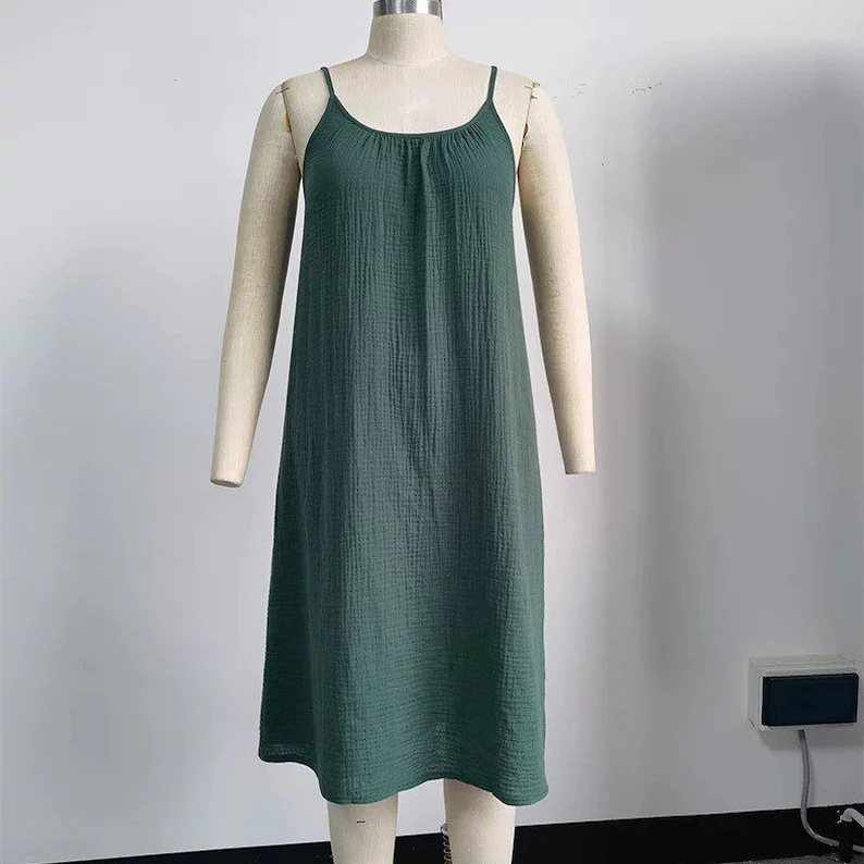 Backless Gauze Sleeveless Dress, picture 8 of 9
