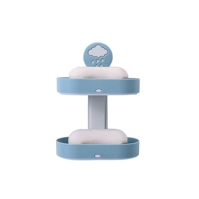 Household Wall-Mounted Drain Double-Layer Soap Box