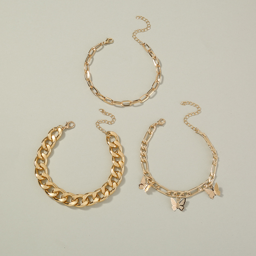 Fashion Women's Metal Pitted Butterfly Bracelet