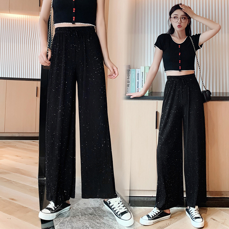 Title 10, Chiffon trousers straight starry sky pants