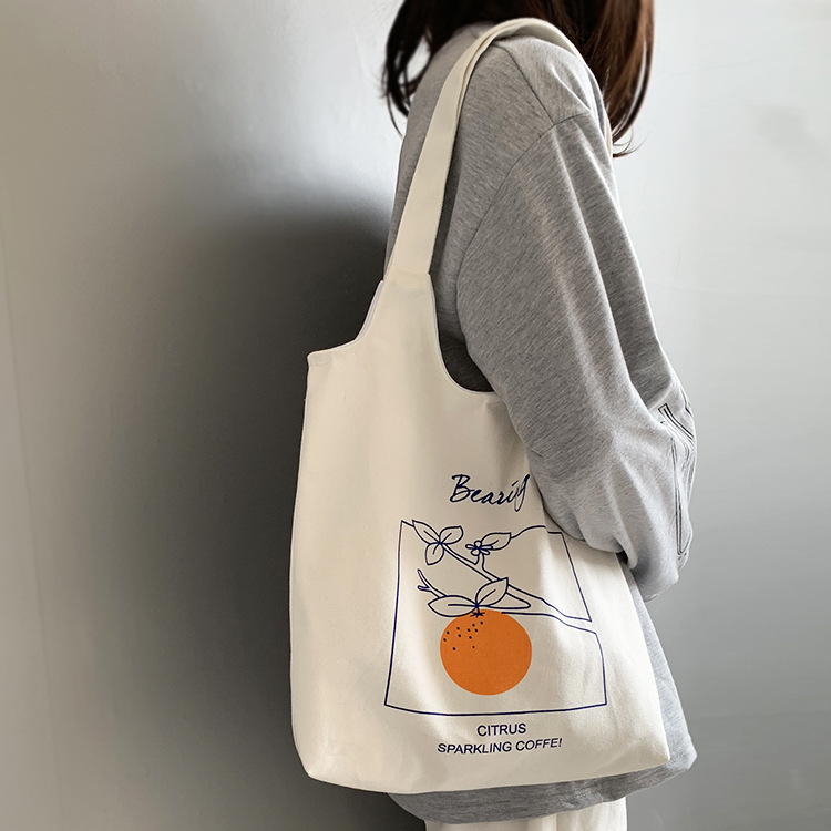 Orange vest bag white