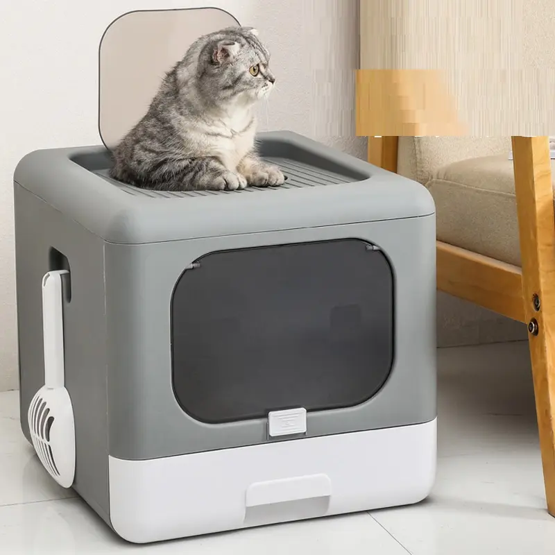 Fully Enclosed Double-door Extra-large Drawer Cat Litter