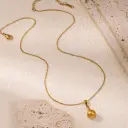 Stainless Steel Teardrop-shaped Pendant Necklace view 5