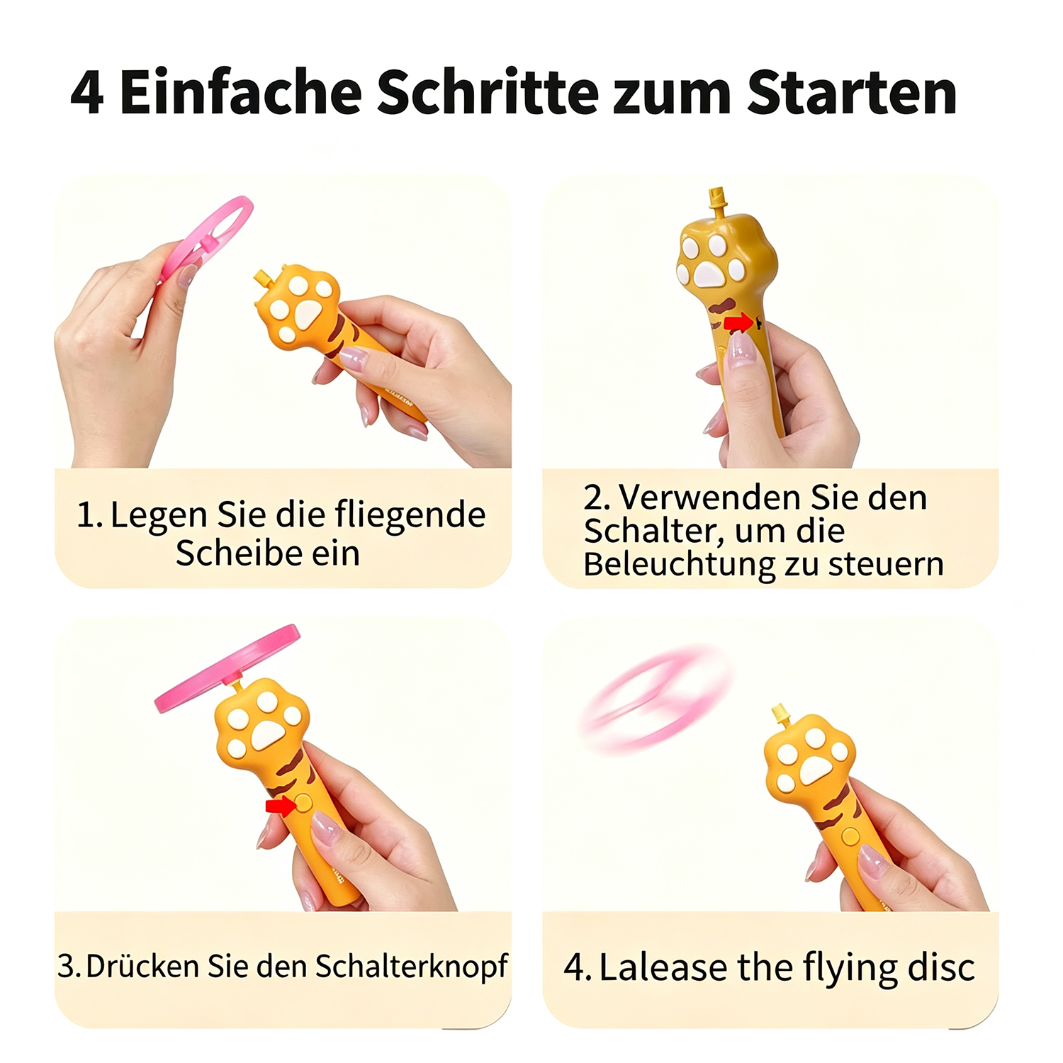 Disc launcher operation