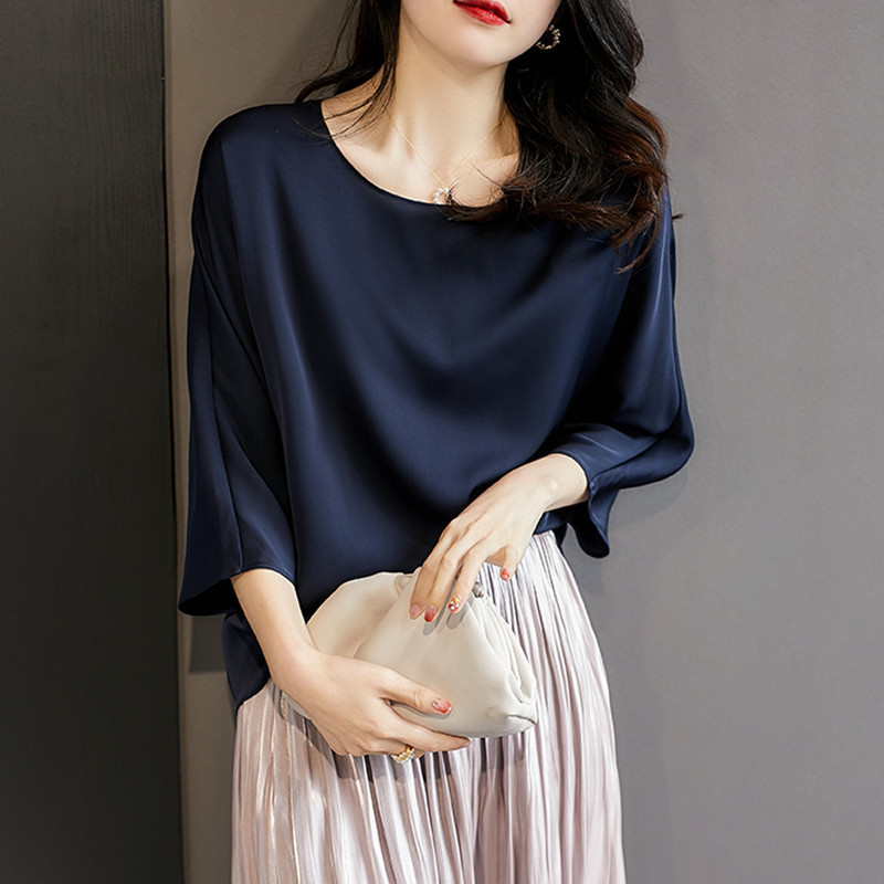 Double-sided  Silk Shirt Korean Top