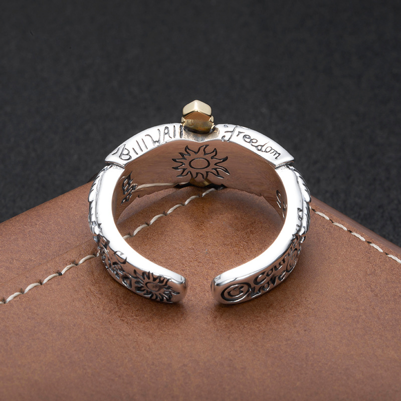 Men's Fashion Vintage Cross Wings Ring