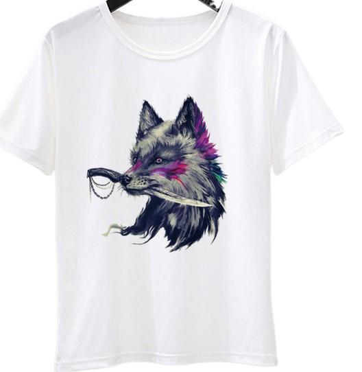 Short-sleeved T-shirt With New Colorful Animal Fashion Print