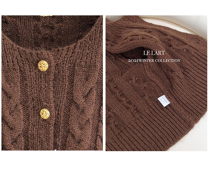 Fashion Women's Solid Color Knitted Cardigan Sweater