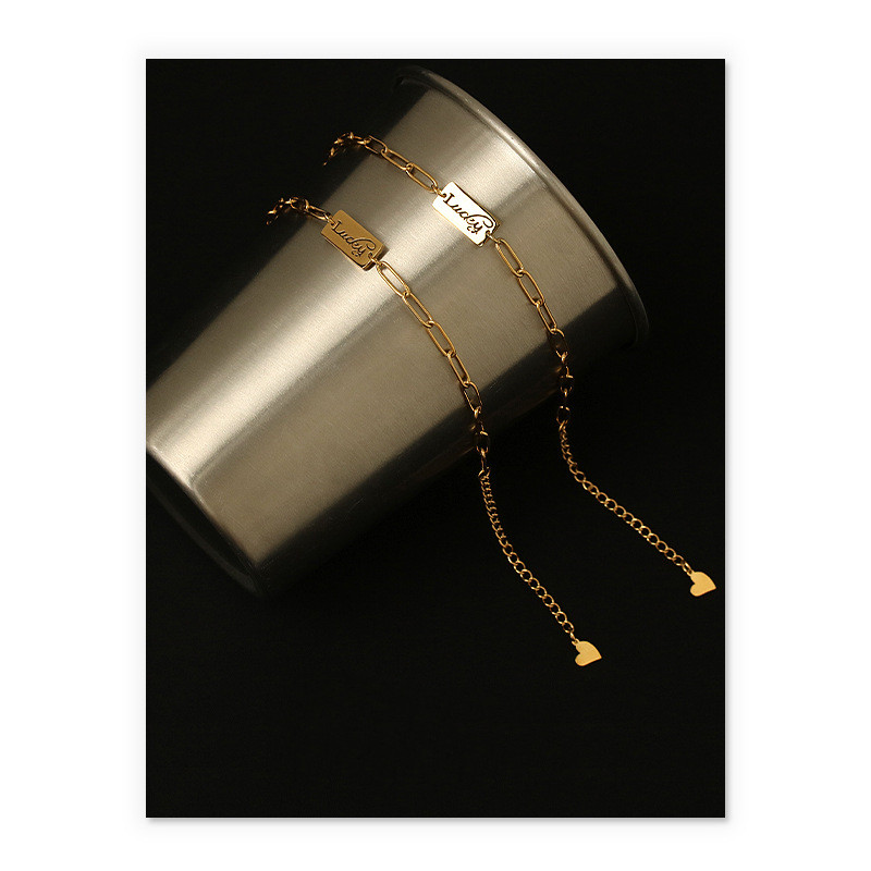 Lucky Lucky Letters Wild Titanium Steel Bracelet