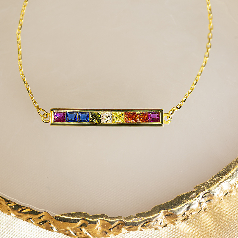 Silver Inlaid Color Sapphire For Women