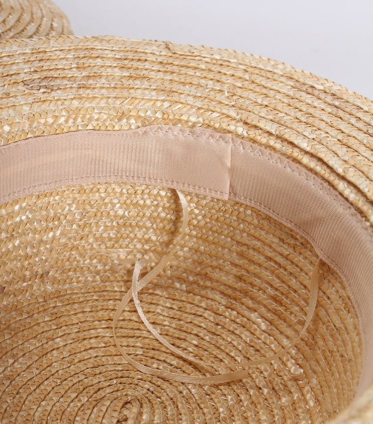 Flat Top Holiday Couple Ladies Straw Sun Hat