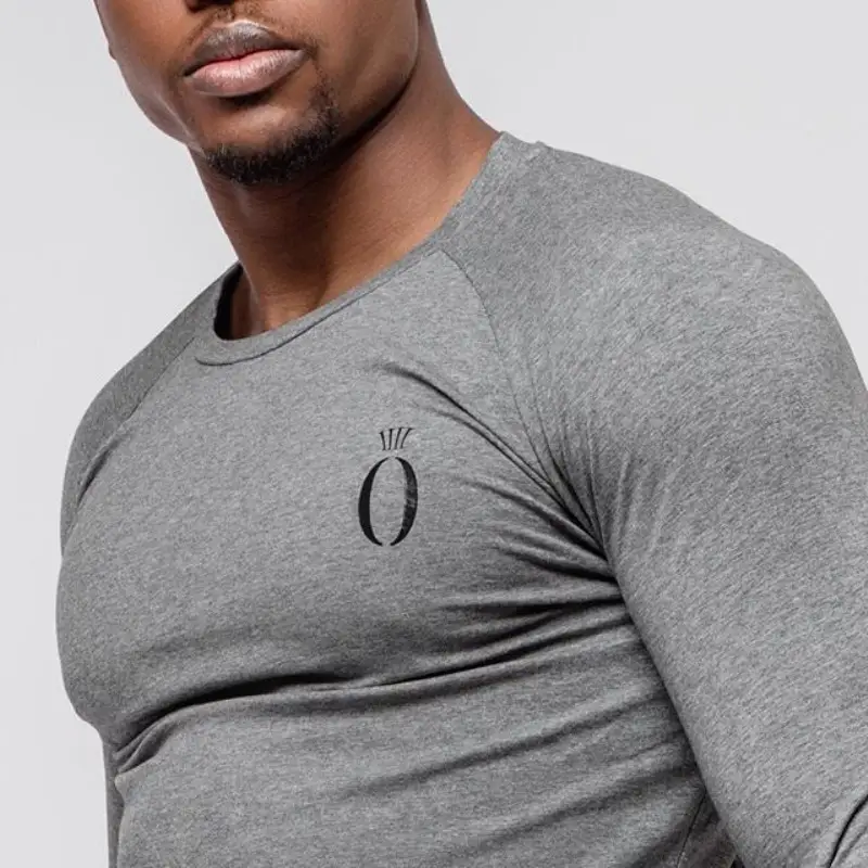 Men's Outdoor Training Tight Long Sleeve Pullover T-shirt
