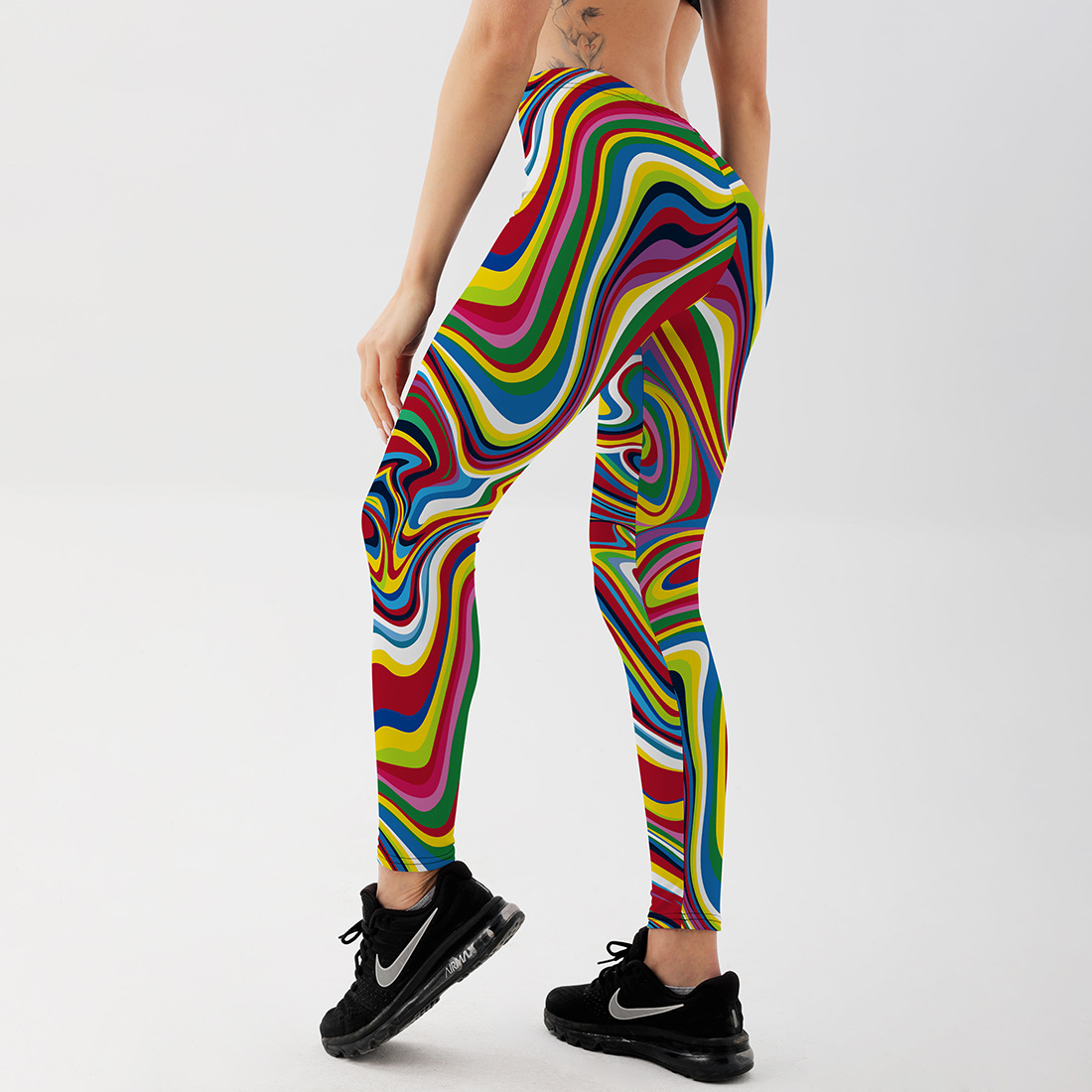 Title 3, Leggings de yoga sport avec imprimé couleur vor...