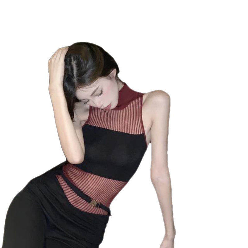 Sleeveless Vest Over Short Top