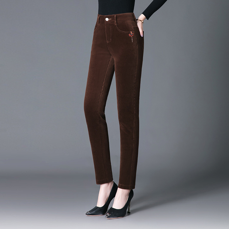 Title 4, Large Plus Velvet Padded Corduroy Trousers Offe...