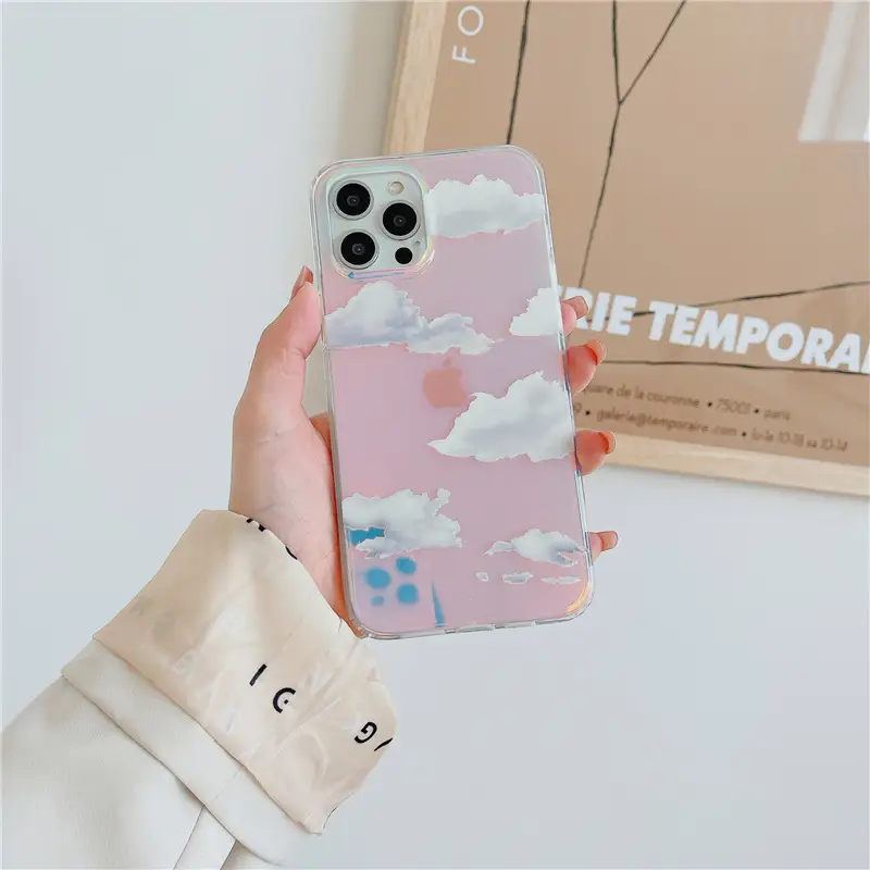 Laser Cloud Transparent Mobile Phone Case