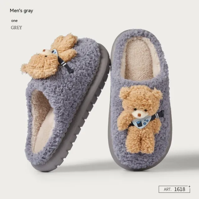 Cotton Slippers Women's Detachable Home Indoor Gray - Shop at LoveMi