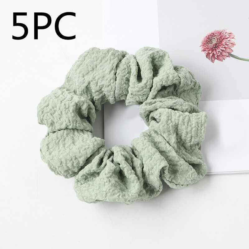 Puff large intestine hair circle fabric in Green 5PC