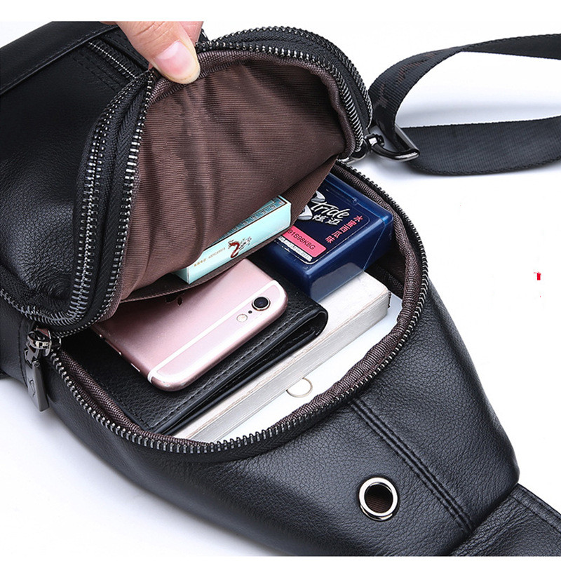 Cowhide Men's Messenger Bag Casual