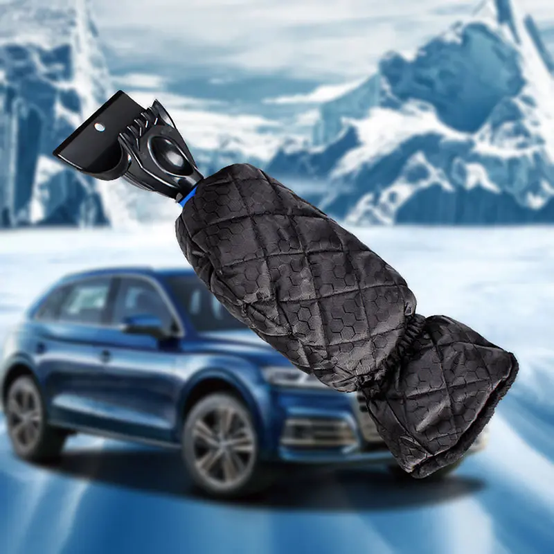 Car Windshield Snow Scraper Mitten with Durable Handle