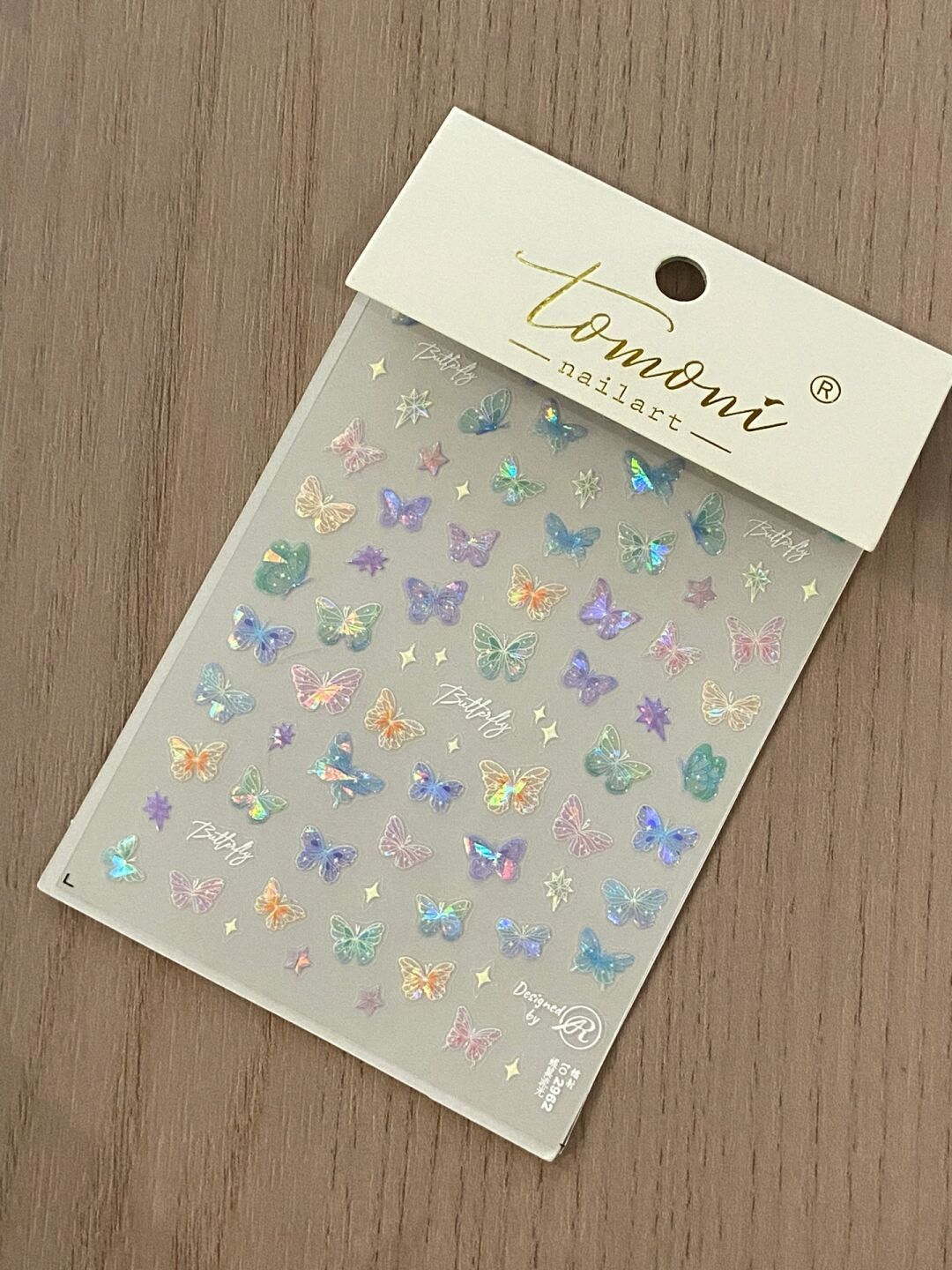 Butterfly Wing Streamer Laser Sticker Advanced Relief Manicure - Image 3