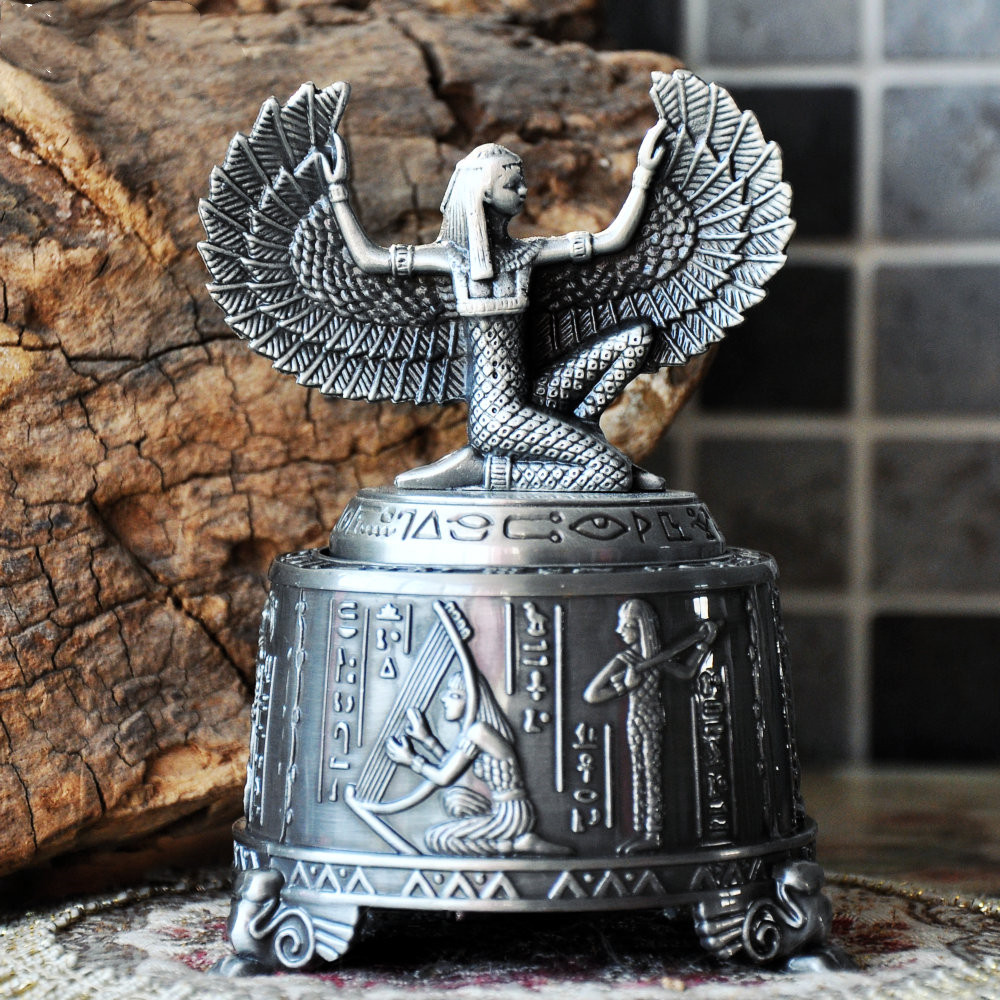 Retro european music box clockwork ornaments (silver)