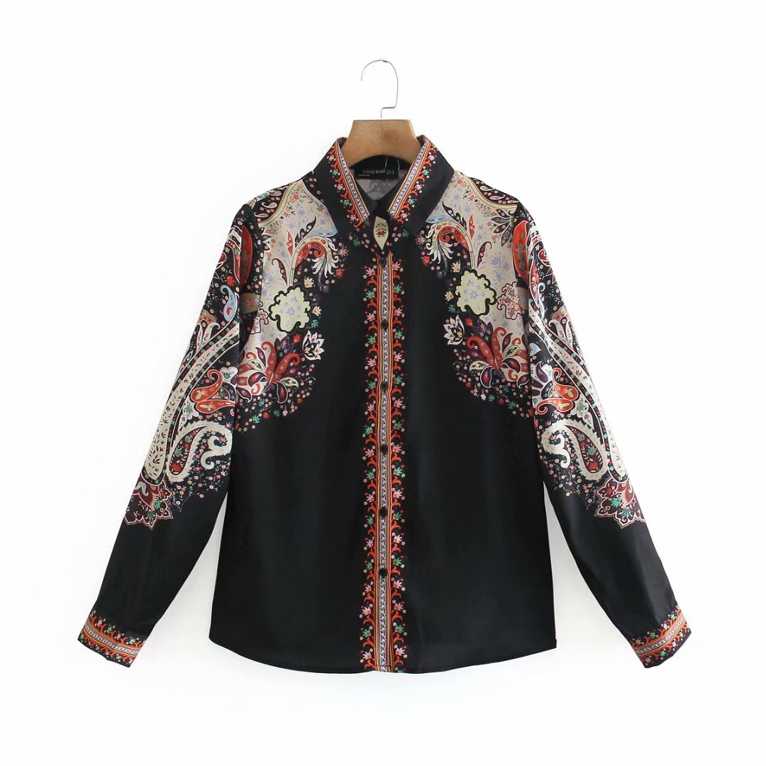 Spring And Summer New Station Positioning Printed Shirt