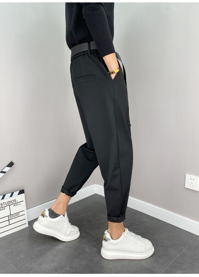 Korean Style Small Foot Pants Nine Point Trendy Harem Casual Pants