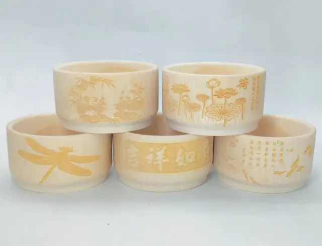 Anti fall Children's Natural Bamboo Bowl Large Size Bamboo Bowl Set - Shop at LoveMi
