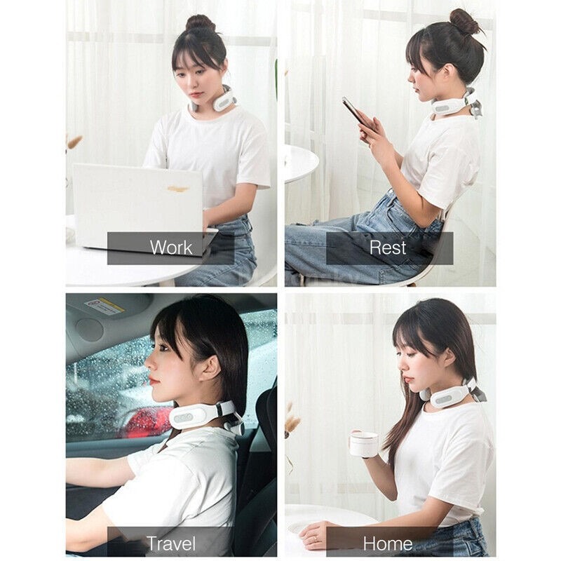 Smart Voice Electric Neck Massager With Heat For Neck & Shoulder Pain Relief