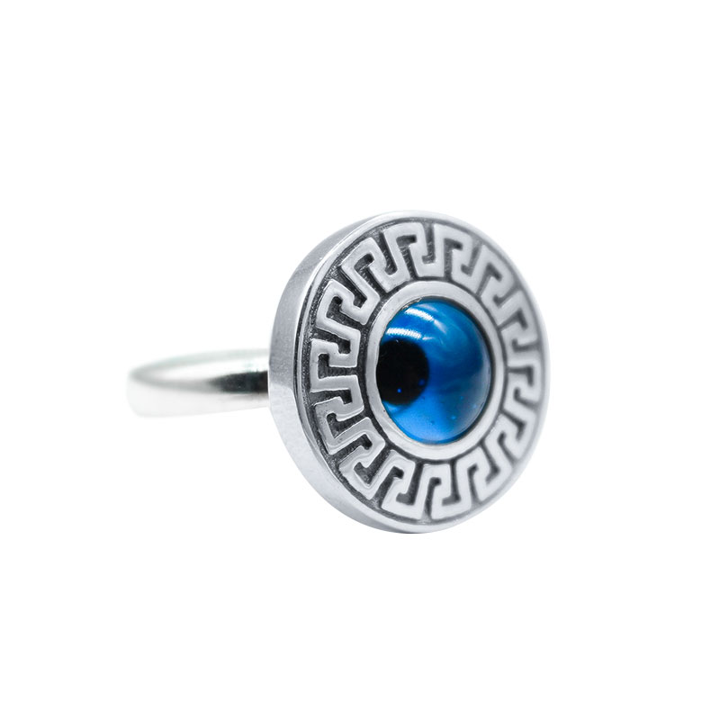 Title 1, Female Minority Design Sterling Silver Blue Eye...