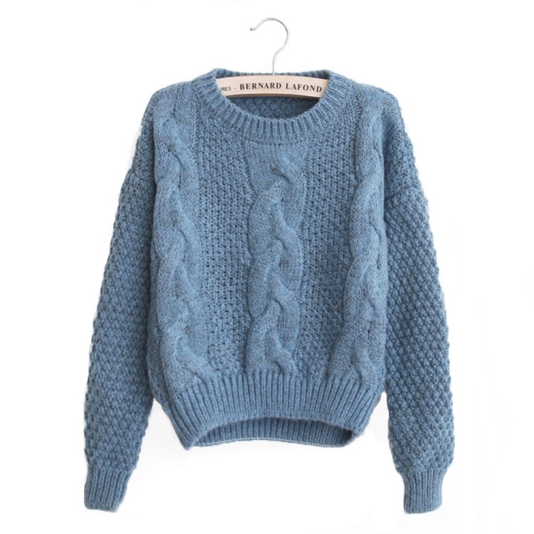 Title 5, Pull-over col rond pour femme, tricot doux et c...