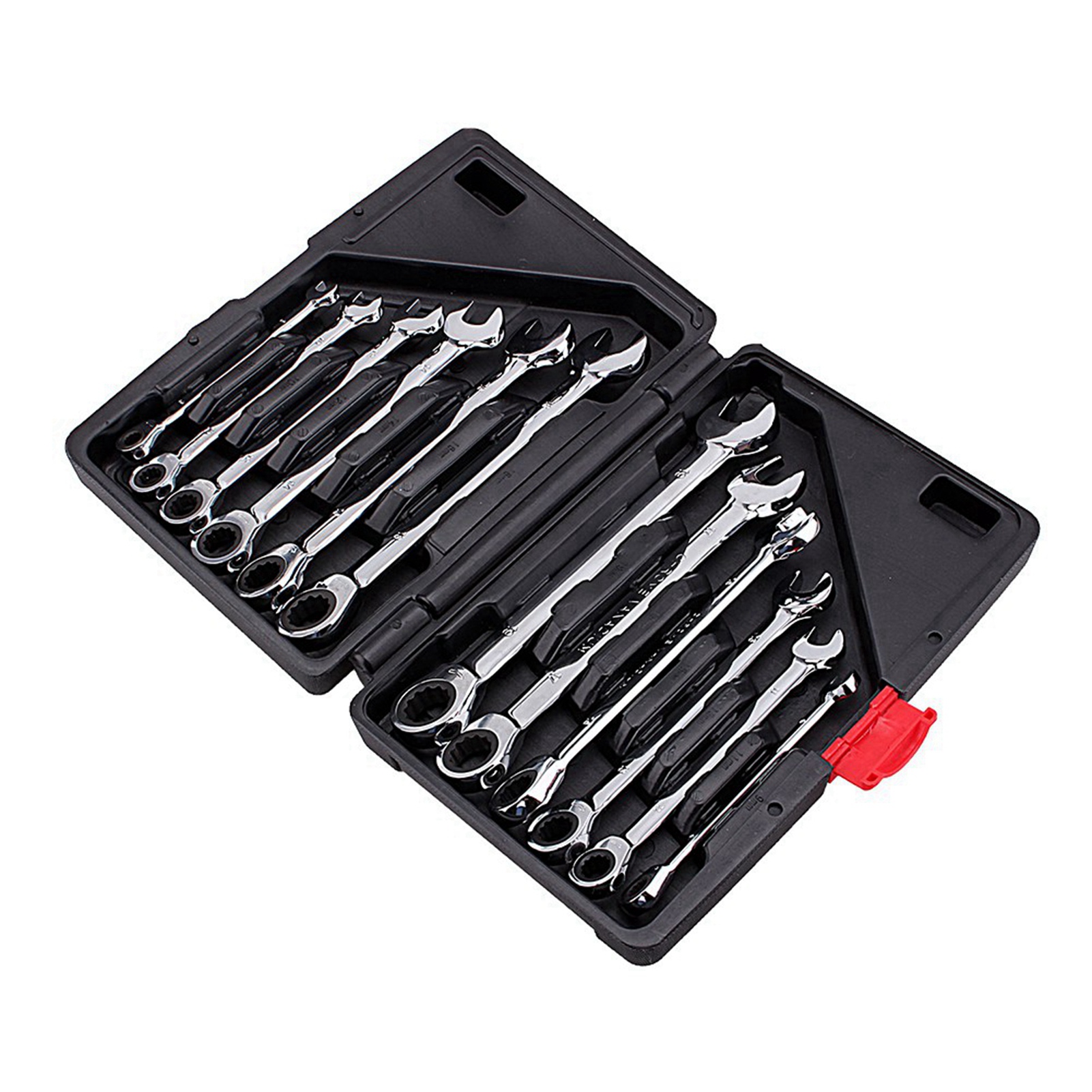 12pcs Fixed Spanners Ratchet Wrench Kit, High-Torque Hand Tool Set For Garage, Workshop & Household Repairs