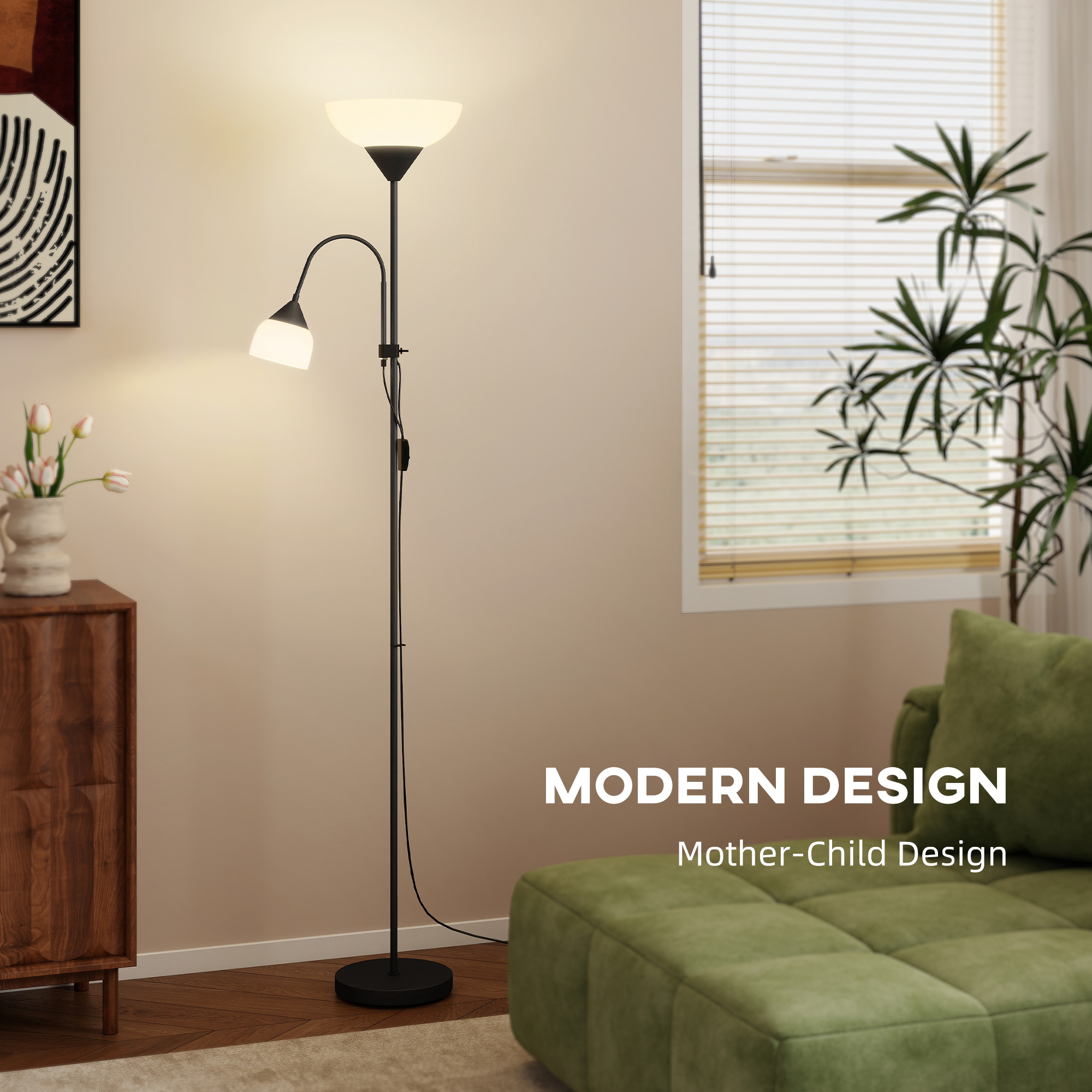 LED Floor Lamp, Suitable For Living Rooms, 180cm High,