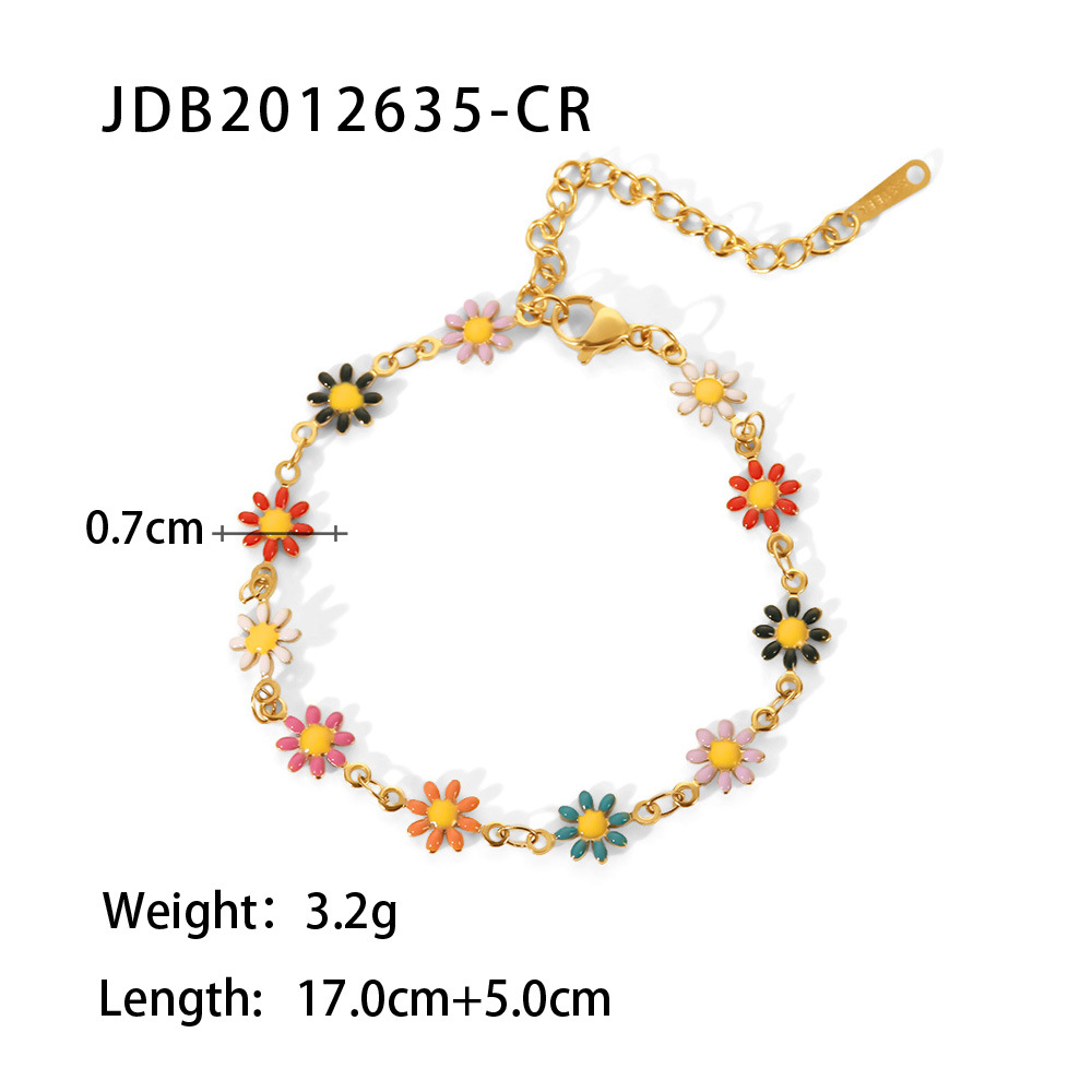 Titanium Steel Jewelry Necklace Bracelet 18K Gold White