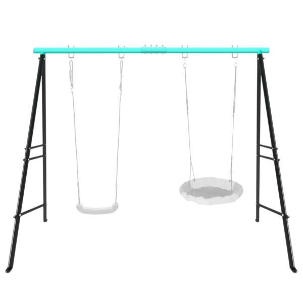 Swing Stand Frame,Swing Set Frame For Both Kids And Adults,500 Lbs Heavy-Duty Metal A-Frame Backyard Swing For Indoor Outdoor,Green Frame Only
