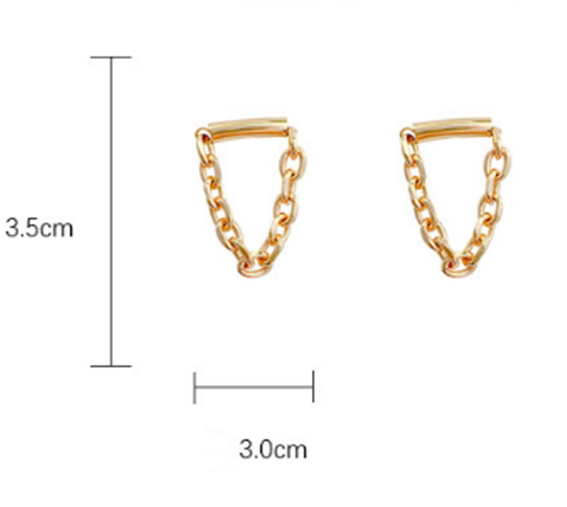 S925 Silver Needle Simple Personality Earrings Dongdaemun