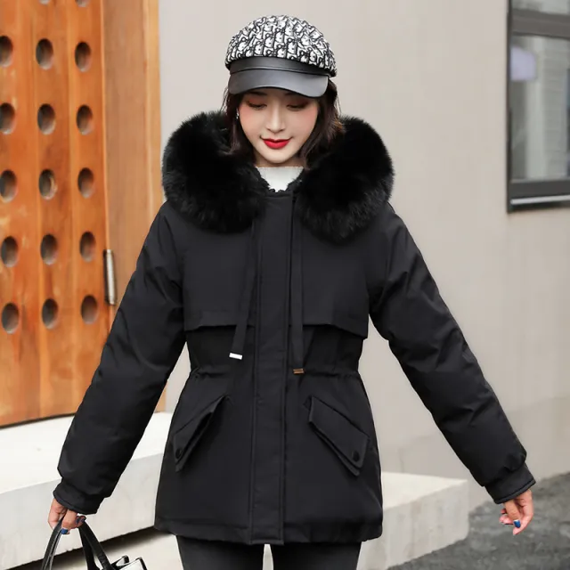 Temperament Short Warm Padded Womens Jacket Black - Shop at LoveMi