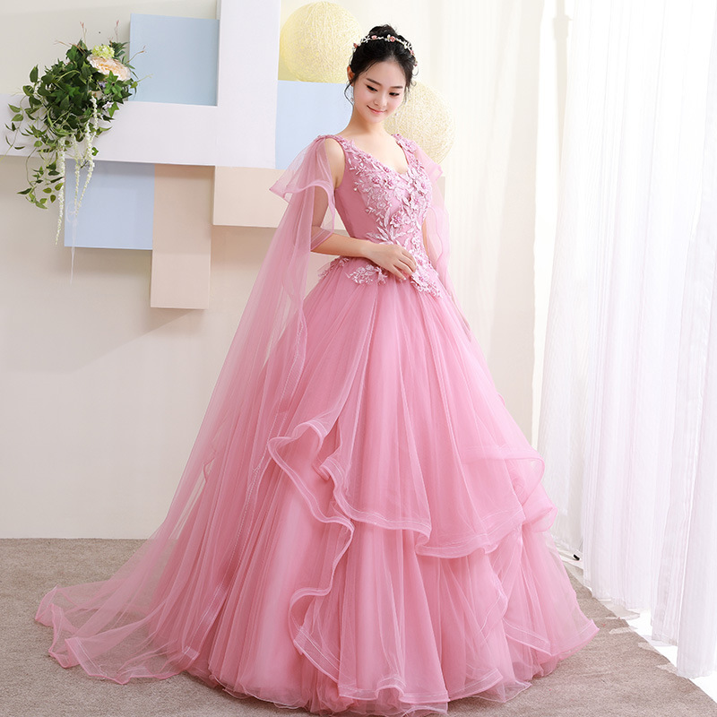 New Fairy Dream Shawl Long Slim Colored Mesh Dress