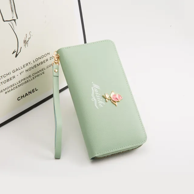 Large capacity letter metal chain clutch bag Green - Shop at LoveMi