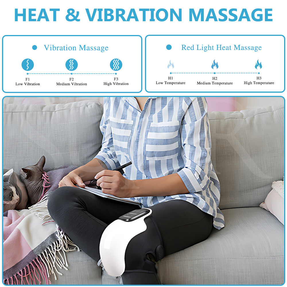 Electric Knee Massager Smart Infrared Heating Therapy Machine Relief Elbow Pain