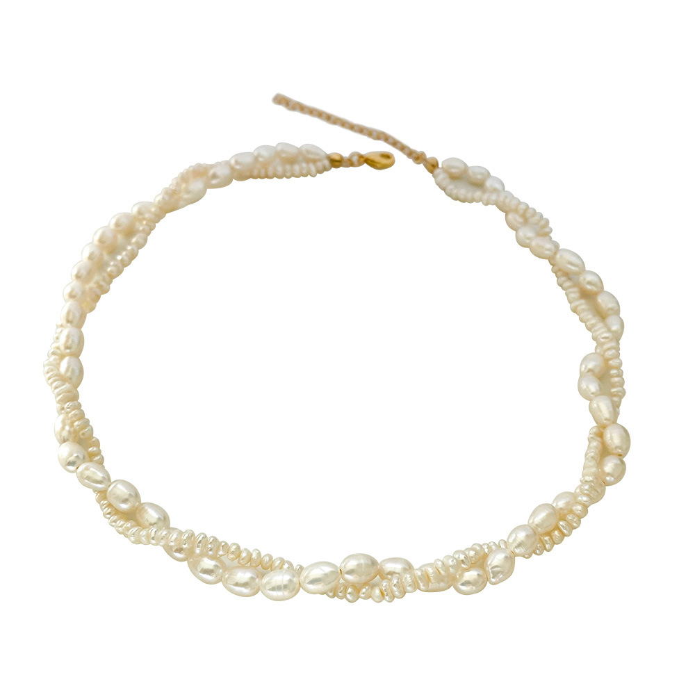 قلادة نسائية كورية فاخرة من اللؤلؤ الطبيعي