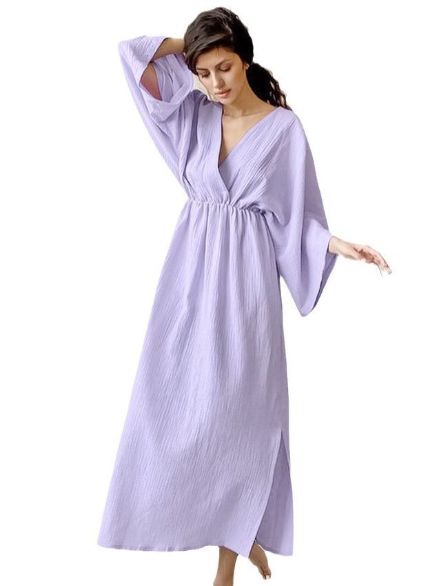 V-Neck Split Day Dress, picture 3 of 7