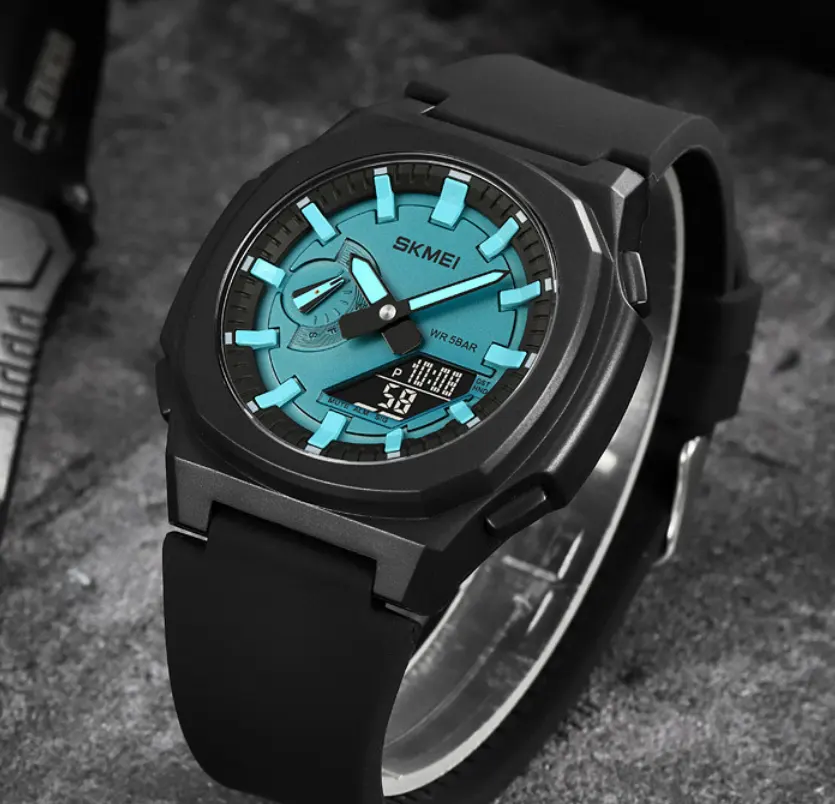 Electronic Watch Middle School Student Commuter Dual-display Luminous Waterproof
