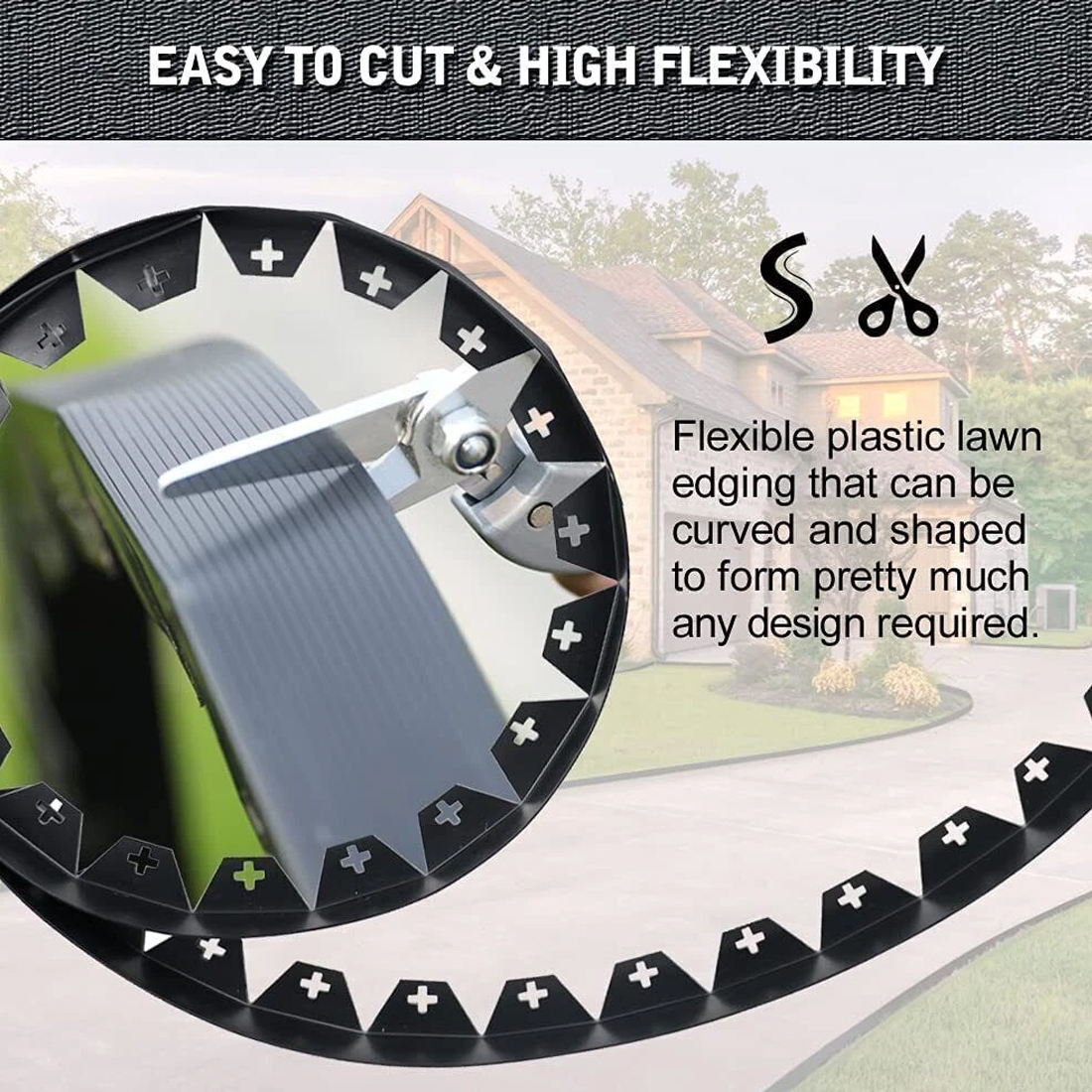 10-meter Outdoor Garden Boundary Lawn Isolation Stripedge Strip Send 30 Nails