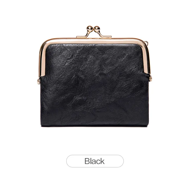 Women's Retro Multifunctional Folding Wallet Card Holder Black - Shop at LoveMi