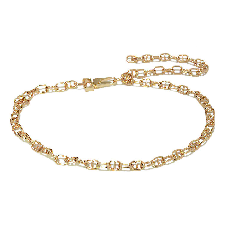 Women's Casual Gold Electroplated Metal Waist Chain
